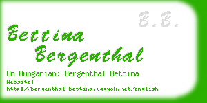 bettina bergenthal business card